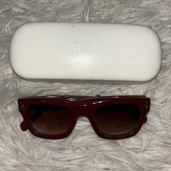 Burgundy Celine sunglasses - Picture 1 of 7